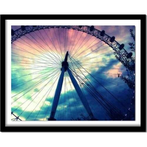 5d diy Diamond embroidery Ferris wheel diamond painting Cross Stitch full square drill Rhinestone home adorn