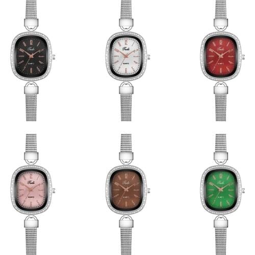 Ladies Diamond-studded Small Retro Roman Mother-of-pearl Belt Watch часы женские relogio feminino часы женские наручные