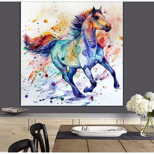 Colored horse Diamond Painting cross stitch Diamant mosaic diamond embroidery square round 5d diy animal new hot gift