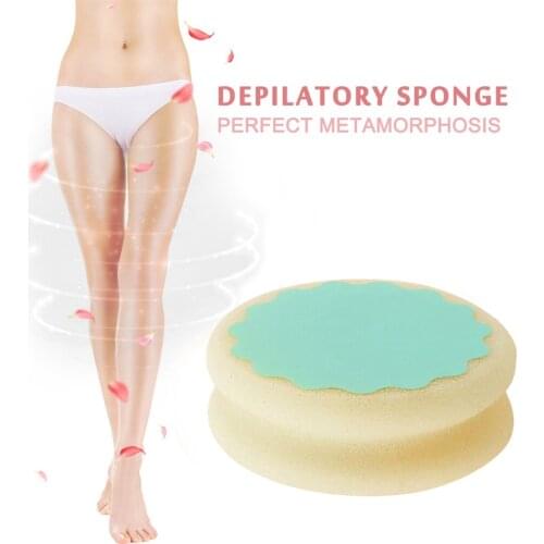 Two Sides Sponge Hair Remover Exfoliating Depilatory Body Leg Arm Soft Hair Depilation Sponge