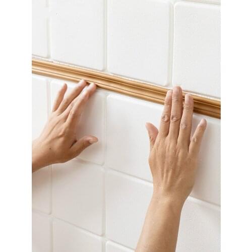 TV Background Wall Border Decorative Strips Stickers Skirting Waist Line Self-adhesive Skirting Wall Stickers Soft Lines