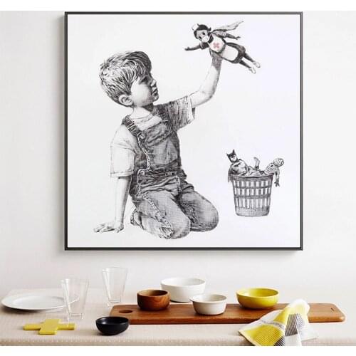Game Changer Banksy Art Canvas Painting Nurses As Superhero Posters Prints Wall Art Pictures for Living Room Wall Decor Cuadros