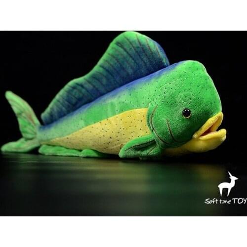 Lovely stuffed toy soft Real life Coryphaena hippurus dolls plush Aquatic creatures dolls model present