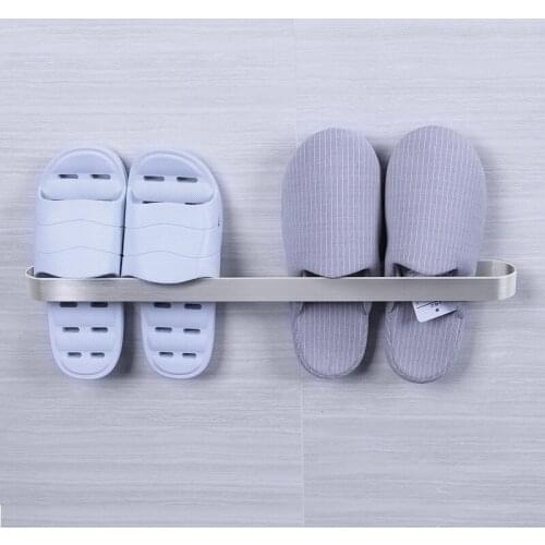 Multi-Purpose Storage Rack Wall-Mounted Slippers Rack Bathroom Punch-Free Towel Pajamas Rack Storage Tools Minimalist Shelf