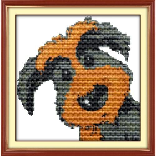 Pet dog cross stitch kit cartoon 14ct 11ct count print canvas stitches embroidery DIY handmade needlework plus