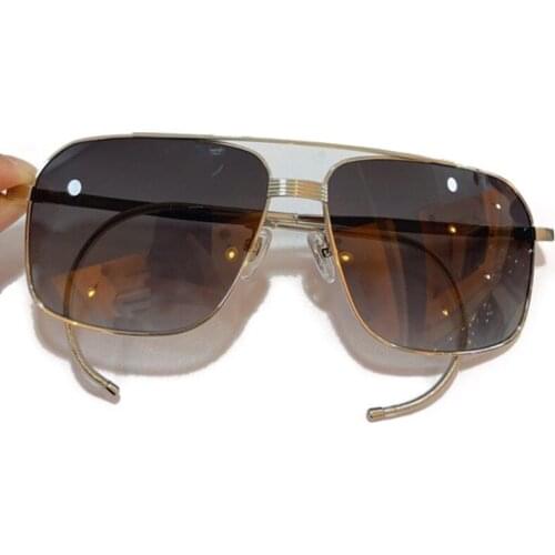 New Fashion Square Sunglasses Women Men Vintage Brand Mirror Sun Glasses With Box UV400 Oculos De Sol