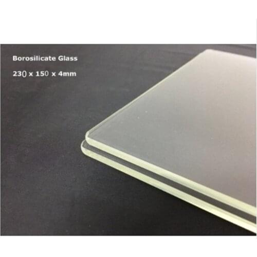 150x230x3mm Borosilicate Glass Plate / Bed Flat for Flashforge Creator & Makerbot Replicator 3D Printer