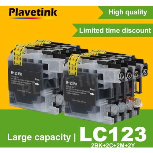 Plavetink LC123 LC-123 LC123XL Compatible Ink Cartridge For Brother MFC-J650DW MFC-J6720DW MFC-J6520DW DCP-J4110DW J132W Printer