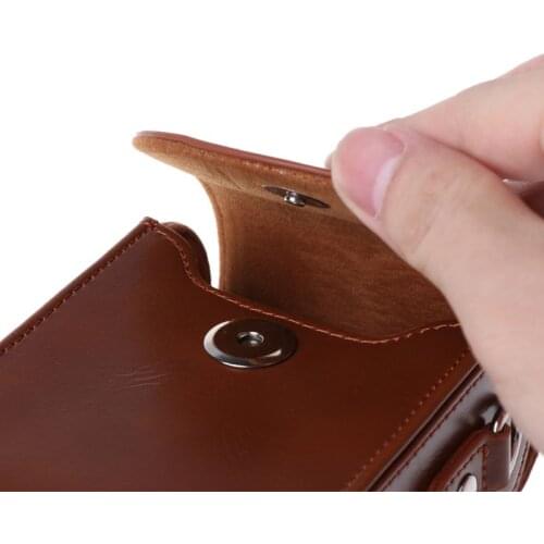 Camera Camera Bag PU Leather Protective Case with Shoulder Strap for Canon G9X SX700 SX170 S90 S110 S120 G7X G7Xii for Sony for
