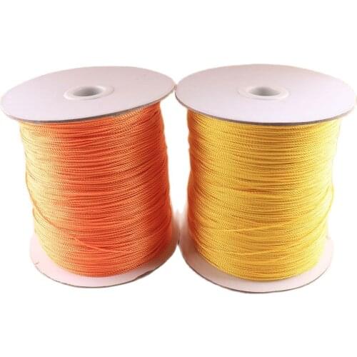 1mm Three twisted rope polyester Orange/yellow Home Textile Wedding Craft Decoration cord Gift Wrapping Tag sewing string DIY