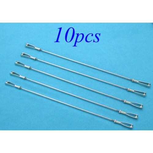 10PCS 2mm Steering Rod w M2 Metal Clevis Chuck For DIY Model 25/30/35/45/55/65/75/85/95/100/110/120/130/140/150/200/250/300mm