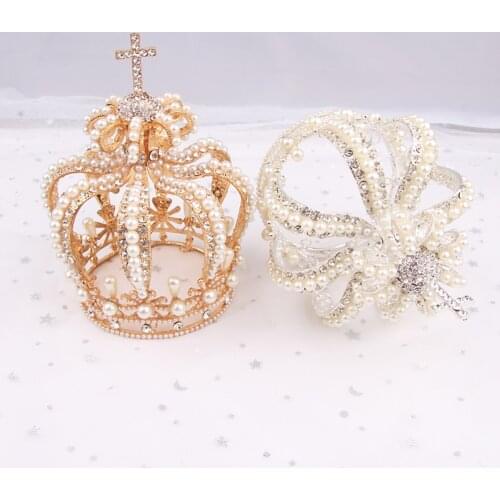 1pc Crystal Princess Crown Cake Topper Party Cake Decoration Topper Crown Topper Hair Ornaments Wedding Supplies Decorations