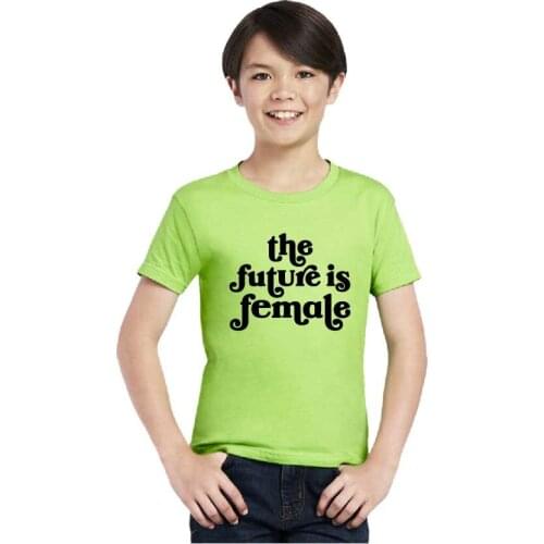 Future Is Female T-Shirt Youth Shirt Girls Boys Hipster Shirt Bodysuit Infant Or Toddler Summer Cotton Tee