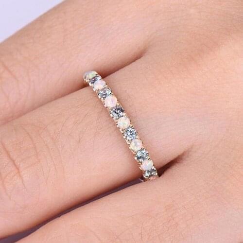 Women Fashion Pop Rhinestone Ring Cute Party Wedding Engagement Party Wedding Ring Jewelry Female Gift