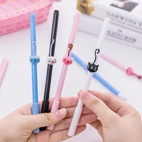 0.5mm Cute Kawaii Cat tail Gel Pen Signature Pens Escolar Papelaria For Office School Writing Supplies Stationery Gift