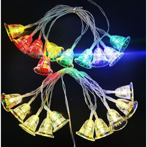 10 LED Christmas Bell Light String Home Xmas Christmas Decoration Tree Holiday Party Light Firefly Lights Led Strip Gardening