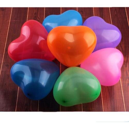 100pcs/pack Hot Lovely Round Thick Heart Wedding Balloons Birthday Wedding Decoration Marriage Balloons Latex Ballute