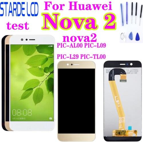 1920x1080 For HUAWEI NOVA 2 PIC-AL00 PIC-TL00 PIC-LX9 LCD Display Touch Screen with Frame Digitizer Assembly For 5.0" Nova2 LCD