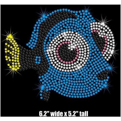 2pc/lot hot fix sticker iron on rhinestone transfer applique patch hot fix rhinestone motif designs for child shirt