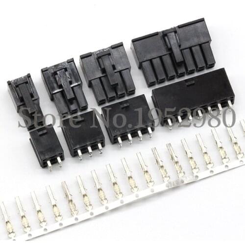 20 Set ATX 4.2mm Electrical Connector Plug for Car Auto 5557/5569 2/4/6/8/10/12-24P Straight Pin Header+Housing+Terminals