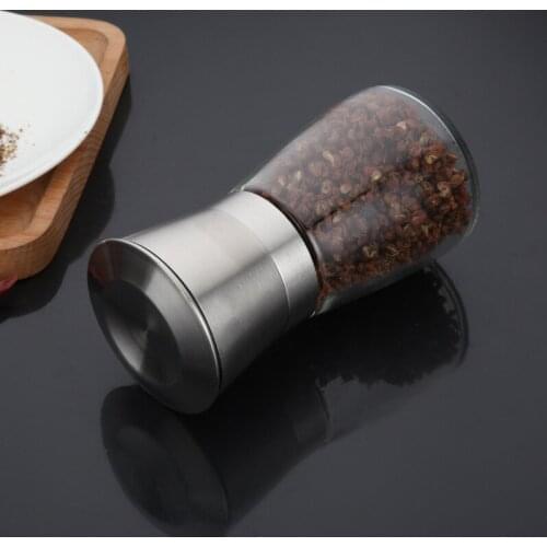 304 stainless steel pepper grinder manual glass pepper grinder seasoning bottle grinder kitchen supplies