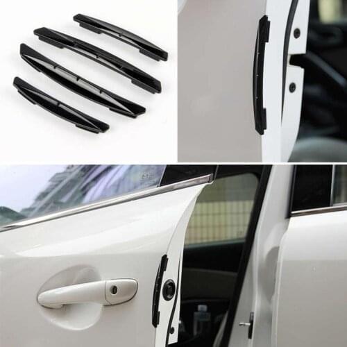 4pcs Car Door Anti-collision Strip Door Edge Guards Trim Protection Strip Scratch Protector Car Crash Barriers Door Guard