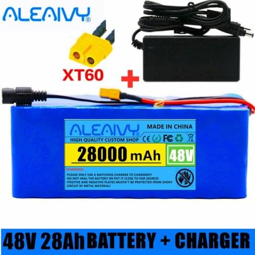 48v 28Ah Lithium Ion Battery 28000mAh 1000w Lithium Ion Battery Pack for 54.6v E-bike Electric Bicycle Scooter with BMS +Charger