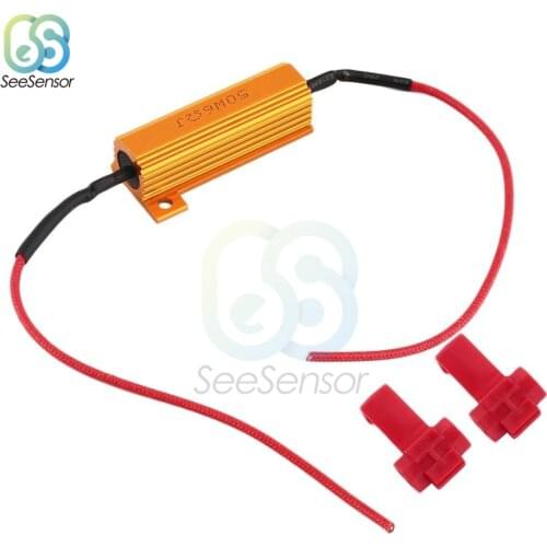 50W 6ohm LED Reverse Brake Turn Signal Light Load Resistor Canbus Anti-Flashing Decoders Fix Error Fast Flash for LED Bulb