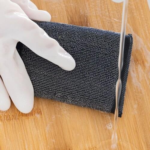 6pcs Kitchens Steel Ring Magics Dishwashing Sponge Clean Rub Pot Rust Focal Stains Sponge Removing Kit TS2