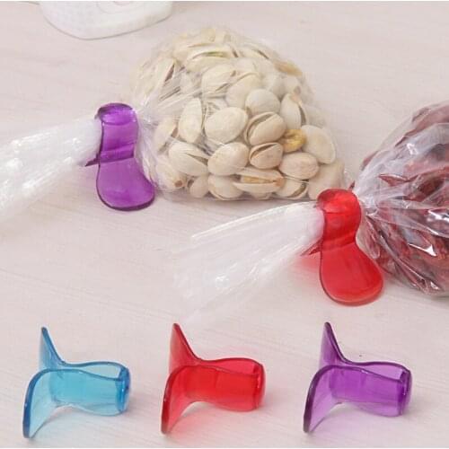 600Pcs/lot Portable Practical Food Sealing Strong Clamp Clip Powder Food Package Bag Clip Kitchen Storage Tools