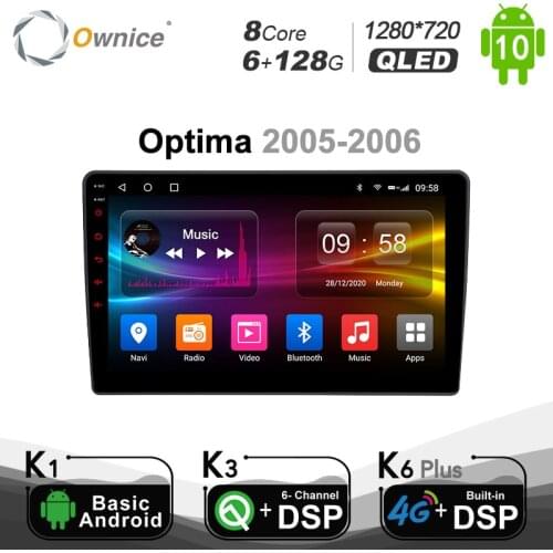 Ownice Car Radio Multimedia DSP 6G+128G Optical 2 din android 10.0 Video Player GPS For KIA optima 2005 2006 4G SPDIF1280*720