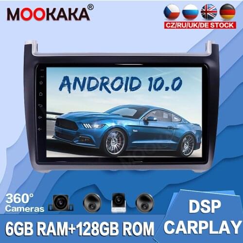 128GB Android 10.0 For Volkswagen VW Polo 2008 - 2015 Car Multimedia Player Radio GPS Navigation Audio Screen Recorder Head unit