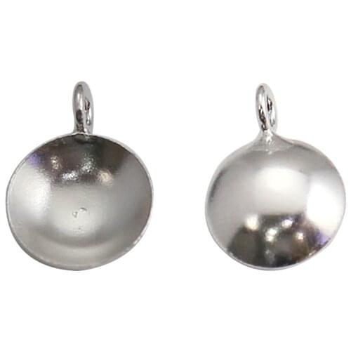 Beadsnice 925 Sterling Silver Pendant Bail Glue-on Flat Pad Diy Jewelry Making 38917