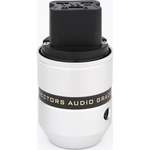 One Piece Preffair 083A C19 Aluminum metal 24K Gold Plated 20A Audio Power IEC Plug AC Female Connector