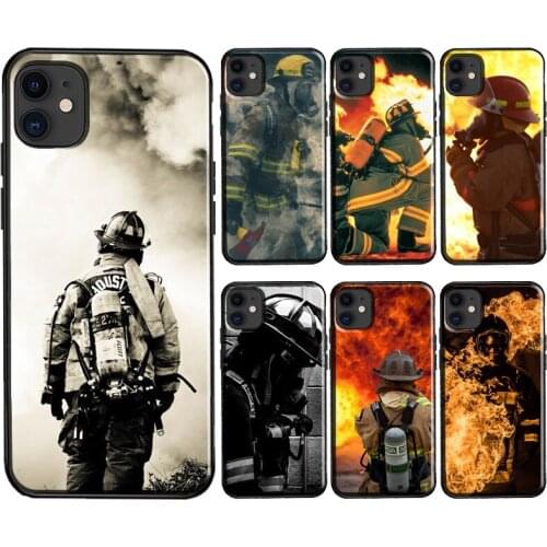 Firefighter Fireman Heroes TPU Case For iPhone X XS Max XR SE 2020 6S 7 8 Plus 12 Pro Max mini 11 Pro Max Cover