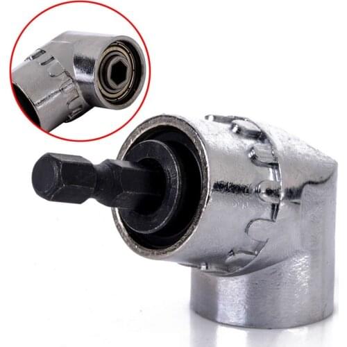 105Degrees Screwdriver Bit Holder Extension Hex Drill Bit 1/4" Hex Stainless Steel Angle Driver Screwdriver Holder Adaptor