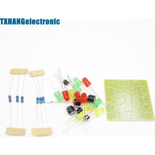 Red DIY Kit Circular Lamp Suite 12PCS LED Electronic Production DIY Fun