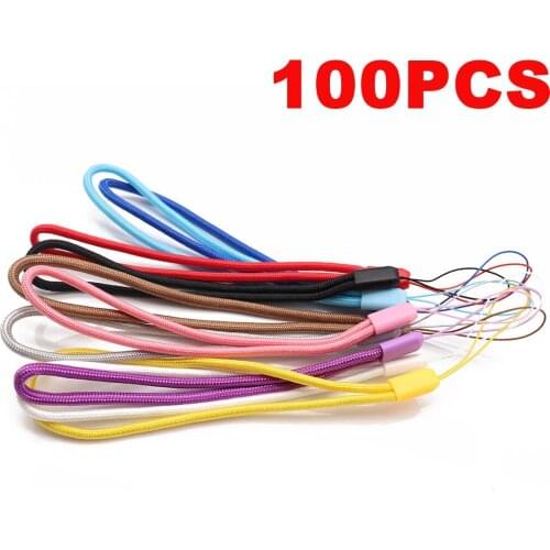 Fashionable Design 100PCS Nylon Wrist Strap Lanyard For Camera Cell Phone for IPod USB for Mp3 for Mp4