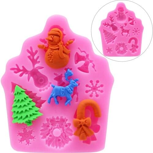 Christmas Cake Baking Multitools Mold Shaping Tool Tear Resistant Durable DIY Handmade Tools Silicone Creative Cake Molds Funny