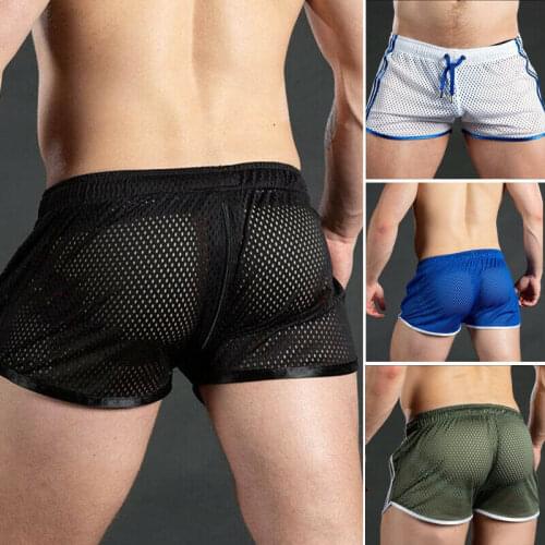 Mens Summer Sport Shorts Pants Casual Summer Beach Sport Running Mesh Rrousers