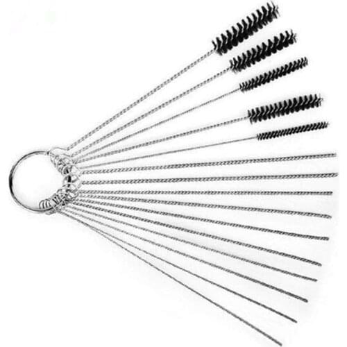 Fifteen Tool Brushes Car And Motorcycle Carburetor Cleaning Needle Set Stainless Steel Dirt Ejector Tool Brush