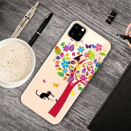 New Silicone Case for Apple iPhone X XR XS XI MAX XIR 7 8 Plus 6 6s Plus 5 5C 5S SE Fashion Cartoon Pattern Colour Tree