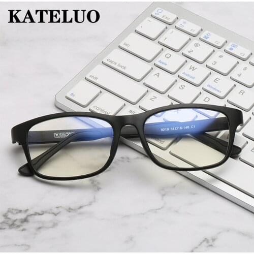 KATELUO 2020 TR90 Men Computer Glasses Anti Blue Light Laser Fatigue Radiation-resistant Goggles Eyeglasses Frame for Women 9219