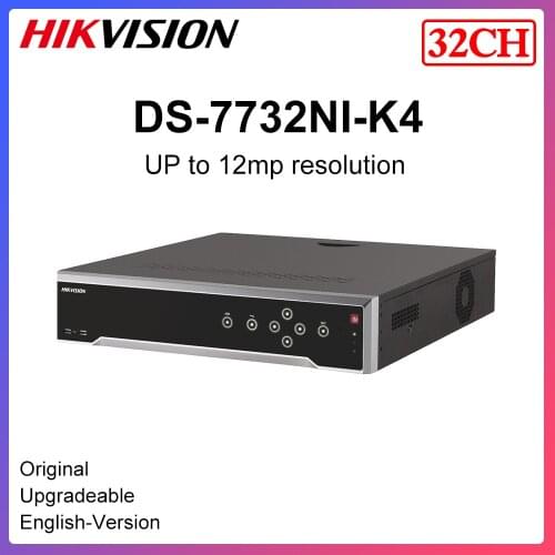 Original English Hikvision Version NVR DS-7732NI-K4 32-ch 1.5U 4K H265 H264 Network Video Recorder