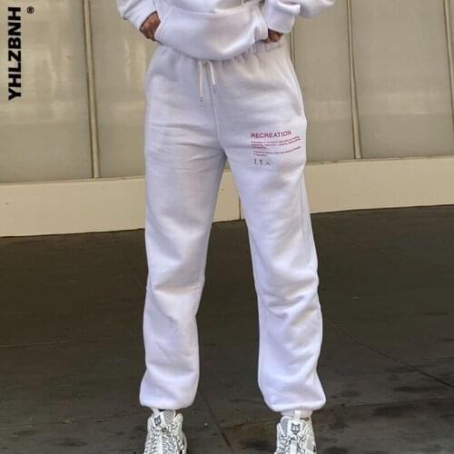 YHLZBNH Fall Women Harajuku Joggers Wide Leg SweatPants Trousers 2020 High Waist Pants Streetwear Korean Casual Pant Femme