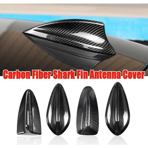 Real Carbon Fiber Car Roof Shark Fin Aerial Antenna Cover Car Styling For BMW E90 E92 G30 F10 F20 F21 F30 F34 M2 X4 Accessories