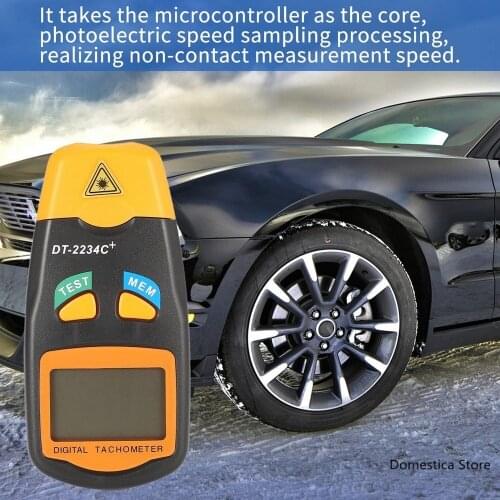 Handheld LCD Digital Non-contact Laser Photo Tachometer Speed Measurement Meter Pocket Tachometer Speedometer Photoelectric