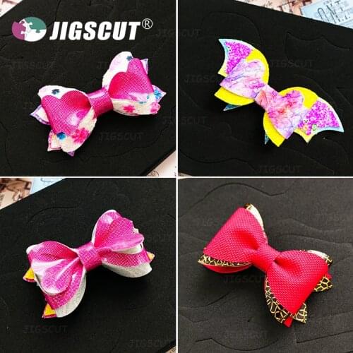 Halloween bow wood mold and heart cutting dies, double-layer and three-layer splicing bow dies, scrapbooking metal hair bow dies
