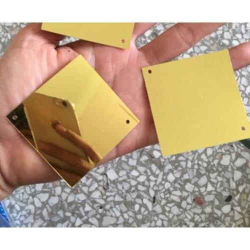 Sewing supplies 50*50mm square four-hole Golden Square sequins diy clothing accessoires