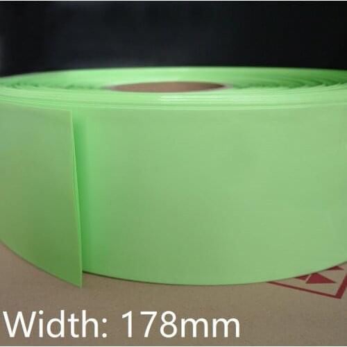 Width 178mm PVC Heat Shrink Tube Dia 113mm Lithium Battery Insulated Film Wrap Protection Case Pack Wire Cable Sleeve Green